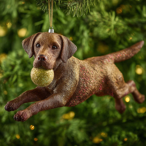 Festive Labrador Christmas Mica Ornament GFSPTG117