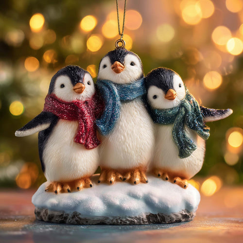 Adorable Penguin Christmas Mica Ornament GFSPTG142