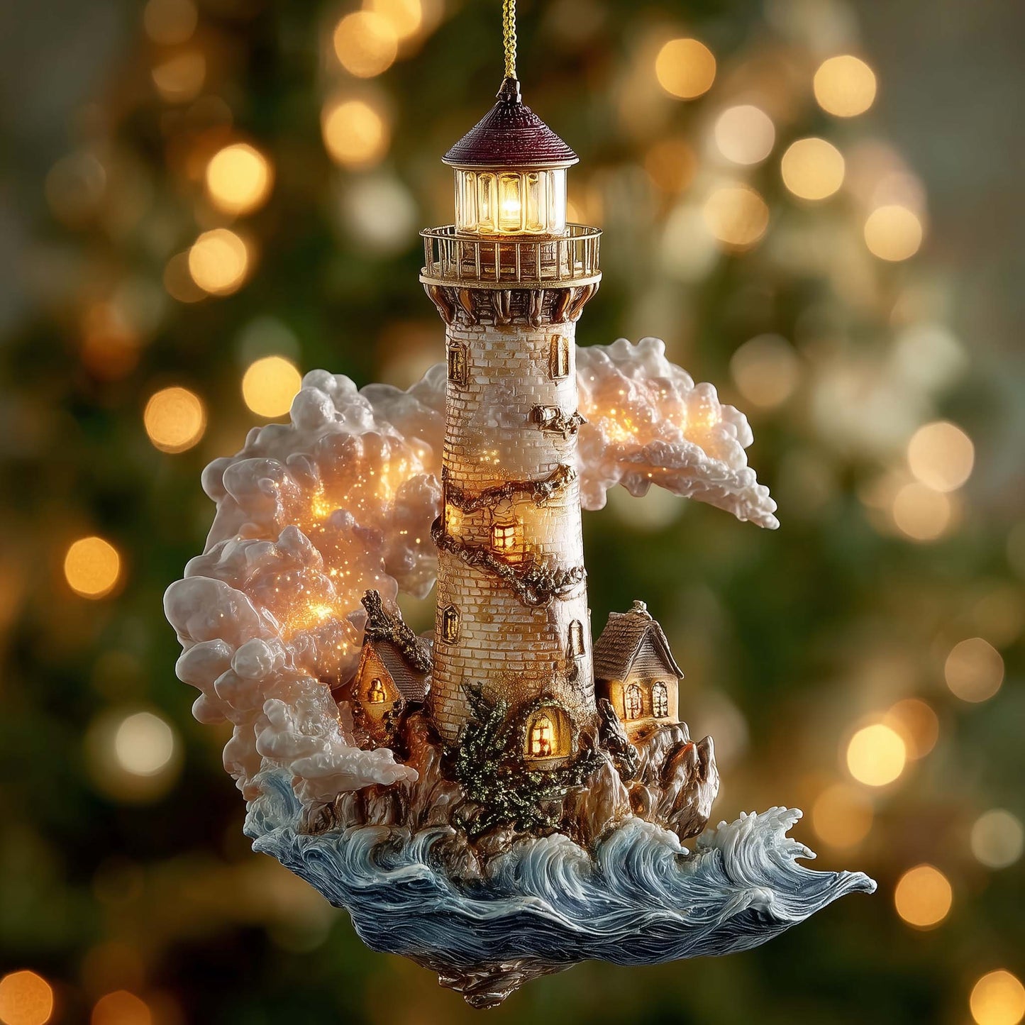 Beacon Glow Christmas Mica Ornament GFSPTG144