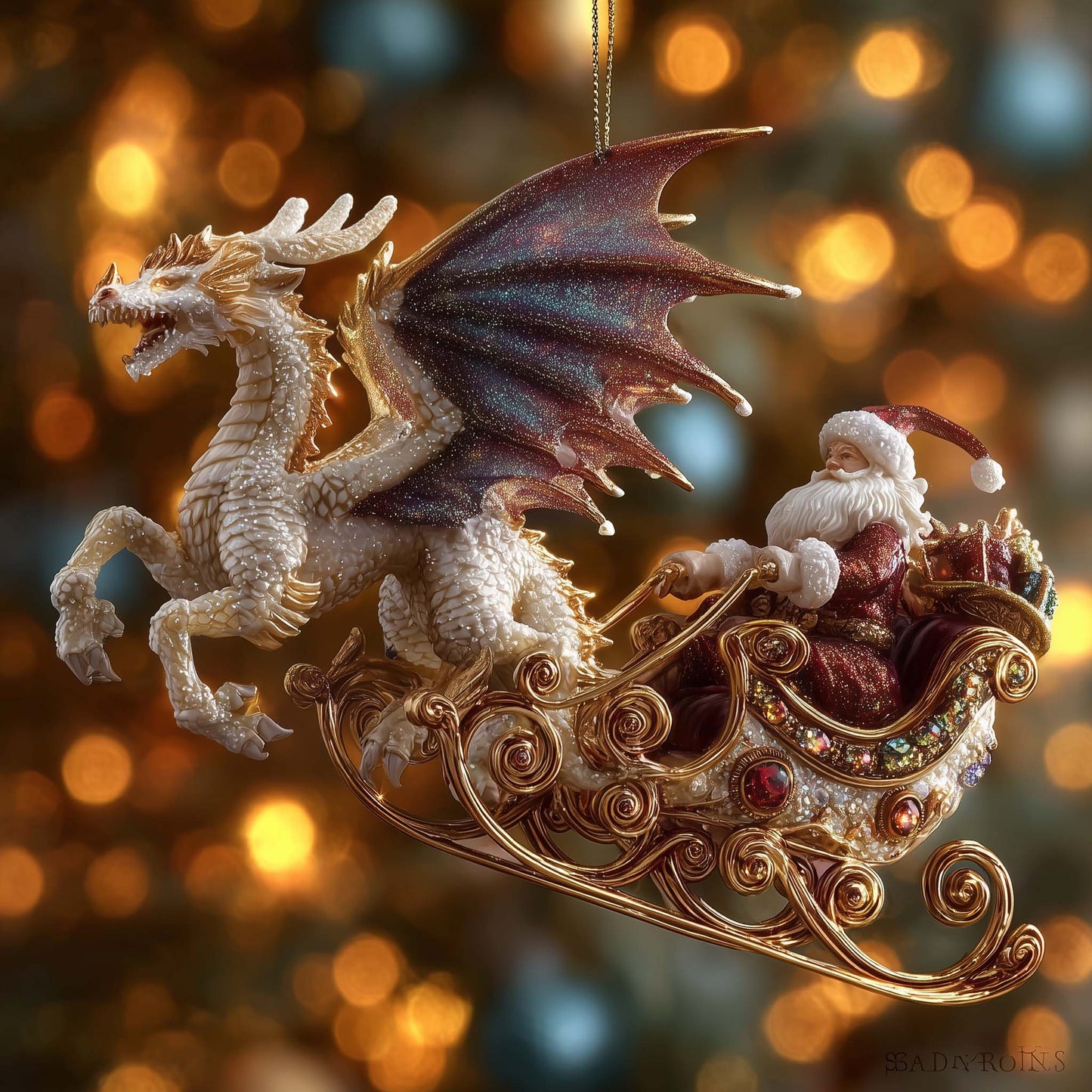 Mystic Dragon Christmas Mica Ornament GFSPTG148
