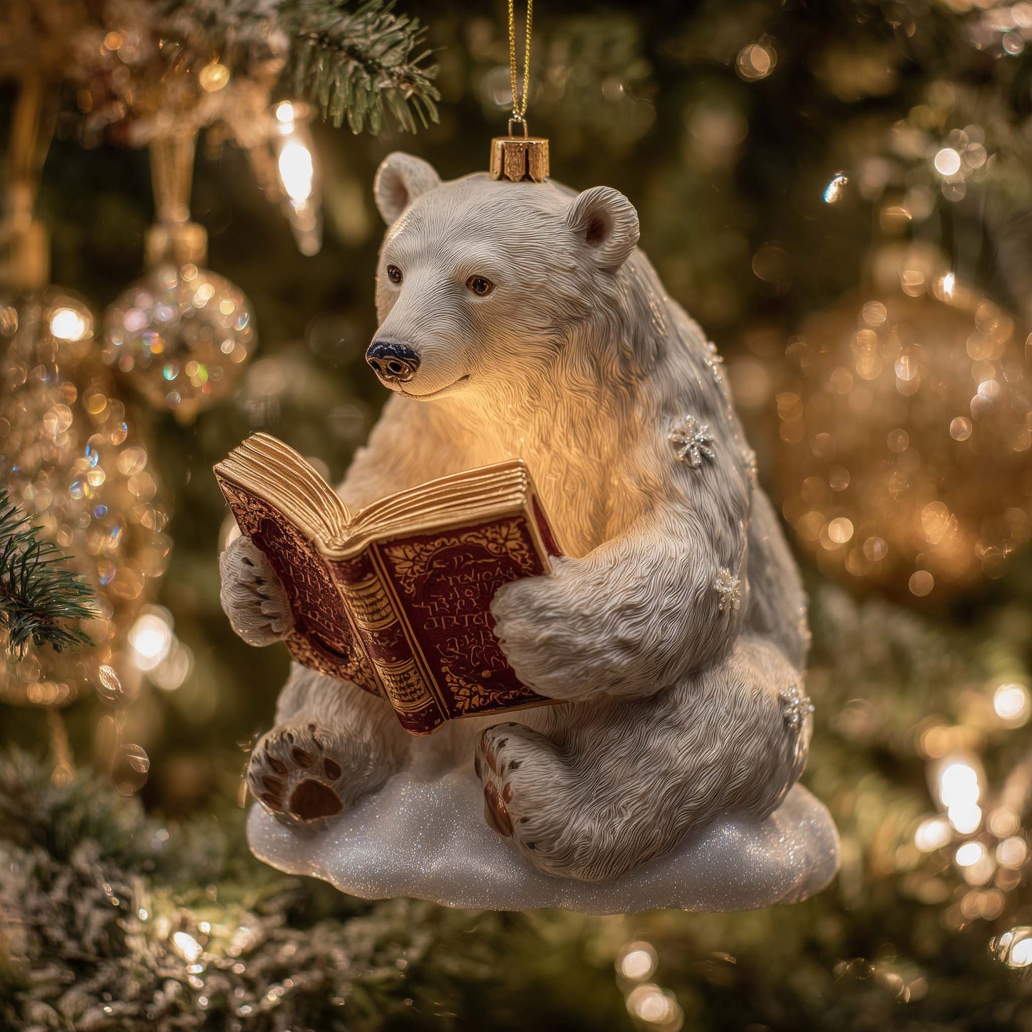 Polar Bear Christmas Mica Ornament GFSPTG157