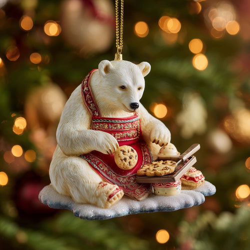 Polar Bear Christmas Mica Ornament GFSPTG160