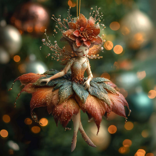 Woodland Pixie Christmas Mica Ornament GFSPTG170