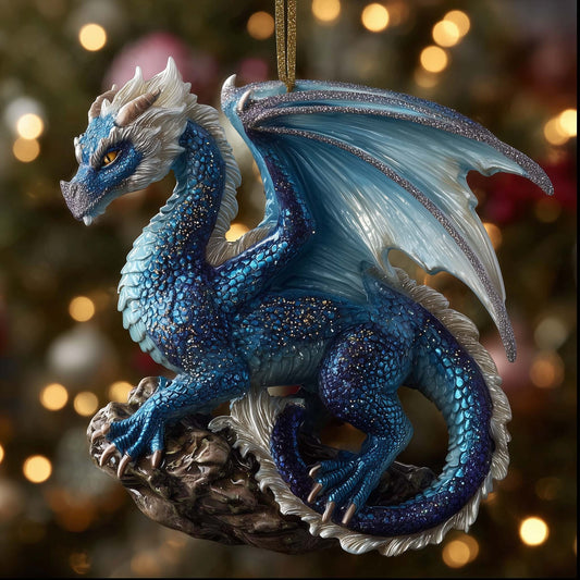 Mystic Dragon Christmas Mica Ornament GFSPTG63