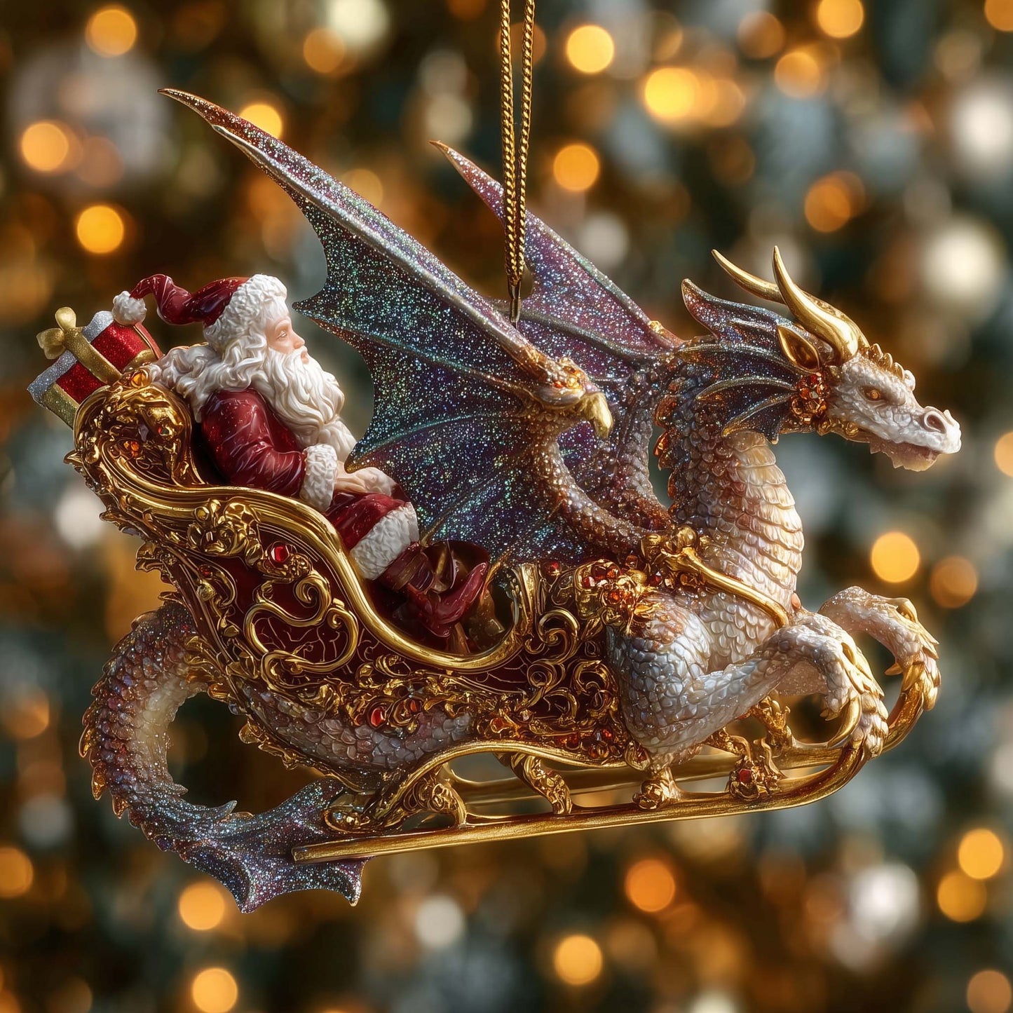 Mystic Dragon Christmas Mica Ornament GFSPTG69