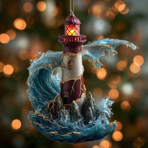Beacon Glow Christmas Mica Ornament GFSPTG73