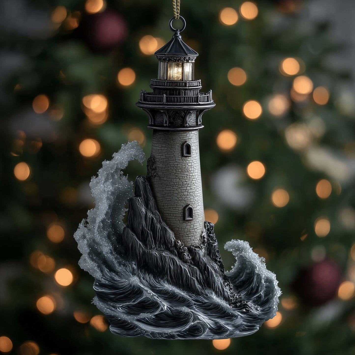 Beacon Glow Christmas Mica Ornament GFSPTG78