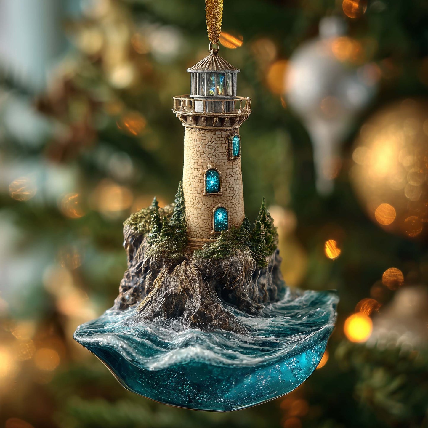 Beacon Glow Christmas Mica Ornament GFSPTG79