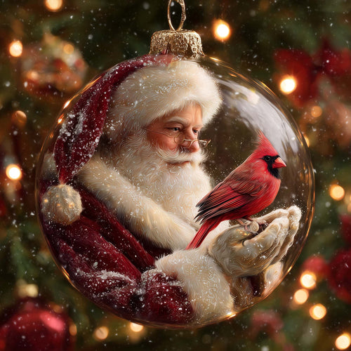 Cardinal Whisper Christmas Mica Ornament GFSPYC111