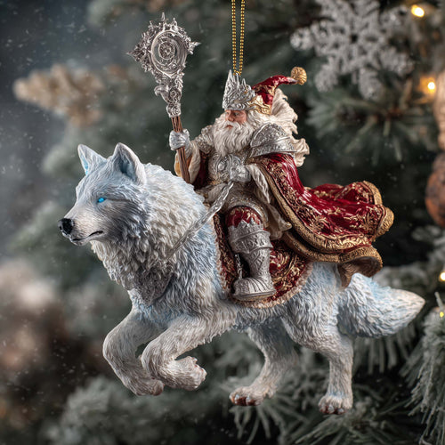 Jolly Santa Christmas Mica Ornament GFSPYC63