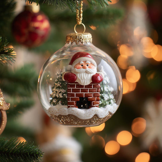 Jolly Santa Christmas Mica Ornament GFSPYC64