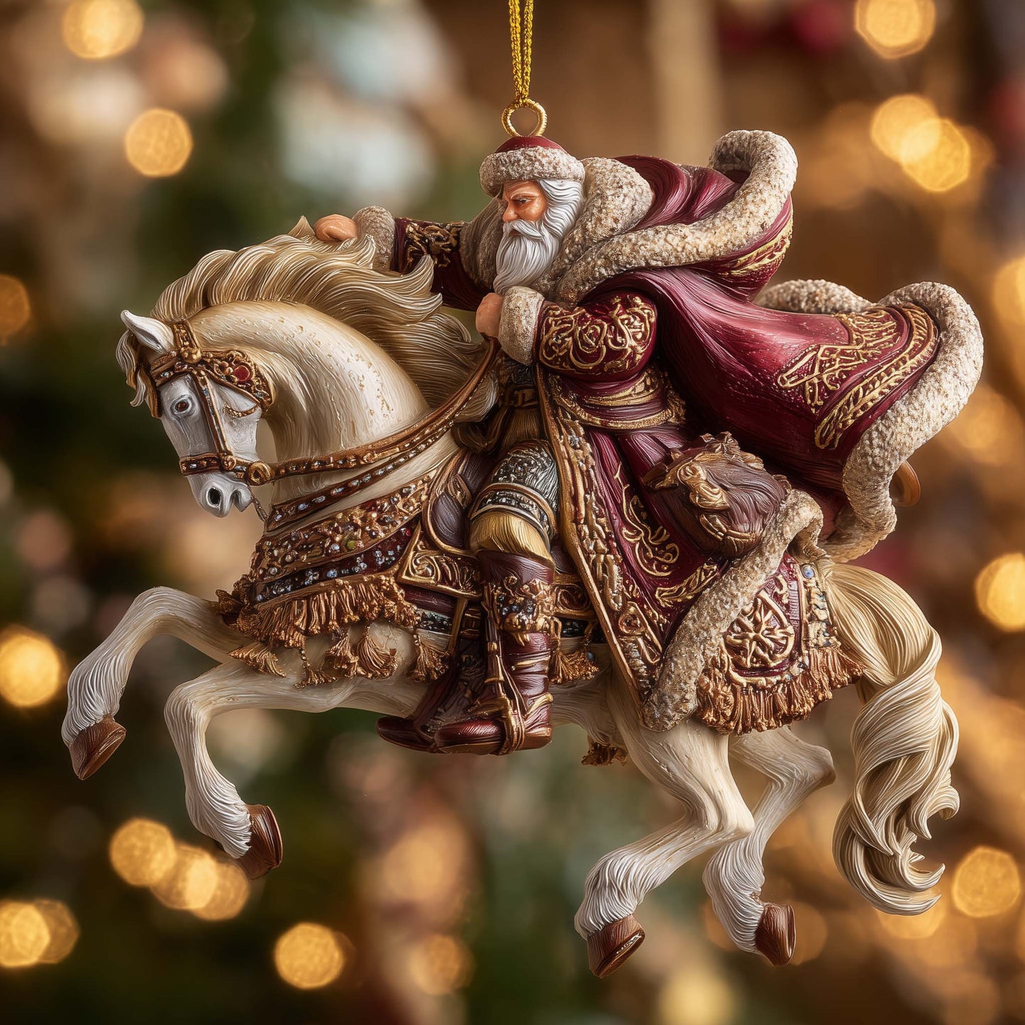 Jolly Santa Christmas Mica Ornament GFSPYC66
