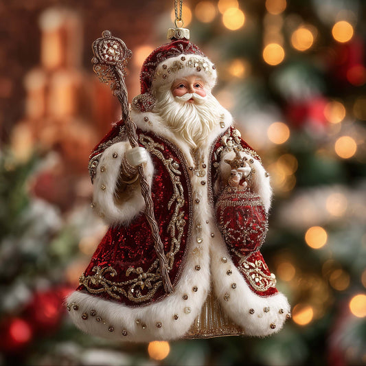 Jolly Santa Christmas Mica Ornament GFSPYC67