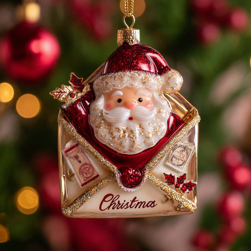 Jolly Santa Christmas Mica Ornament GFSPYC70