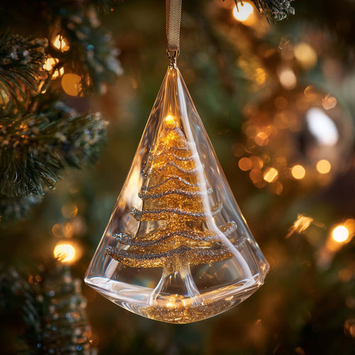 Crystal Glow Tree Christmas Mica Ornament GFSPYC80