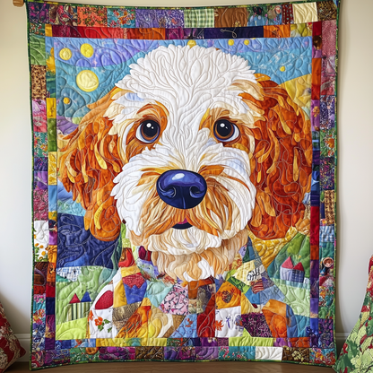Adorable Goldendoodle Quilted Blanket GFTOAB1282