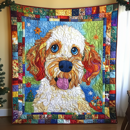 Adorable Goldendoodle Quilted Blanket GFTOAB1284
