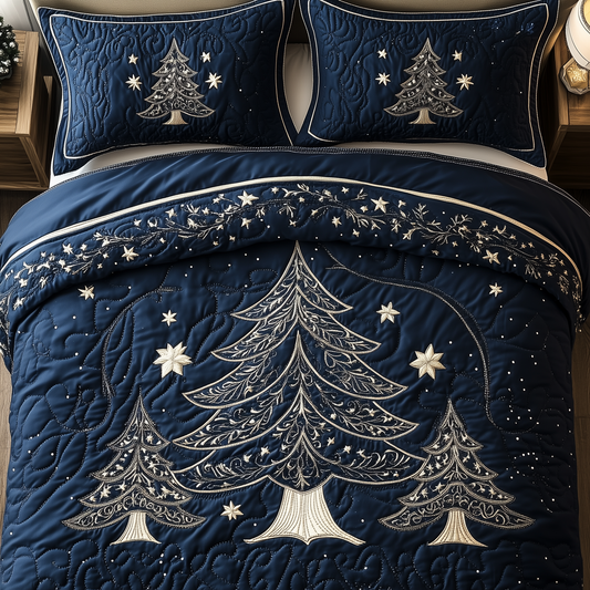 Christmas Tree 3-Piece Quilted Bedding Set GFTOAB1377