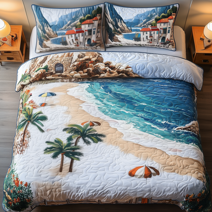 Sunny Beach 3-Piece Quilted Bedding Set GFTOAB1620