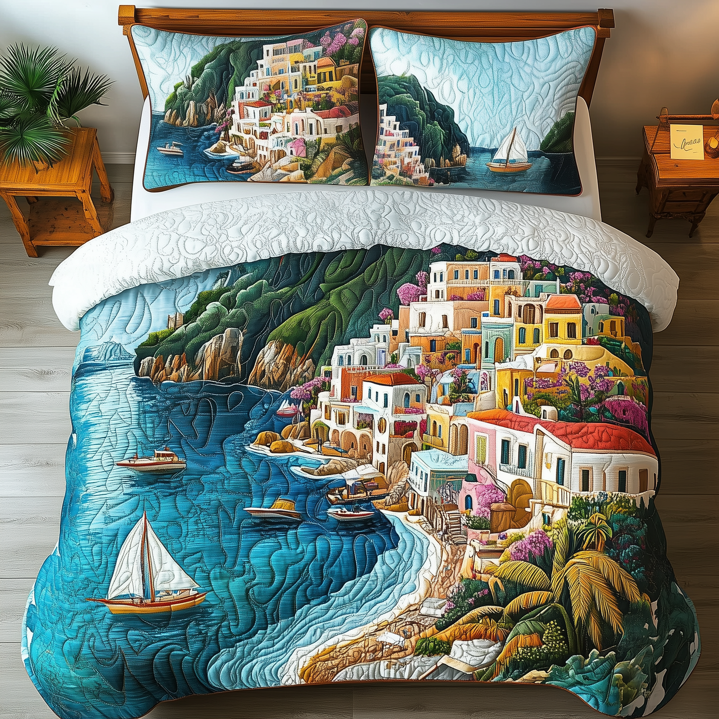 Picturesque Coastal 3-Piece Quilted Bedding Set GFTOAB1622