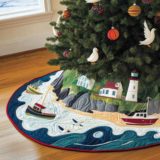 Christmas Coastal Quilted Tree Skirt GFTOAB1637