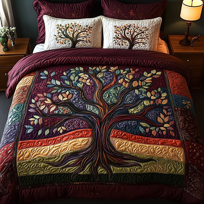 Tree Of Life 3-Piece Quilted Bedding Set GFTOAB1730