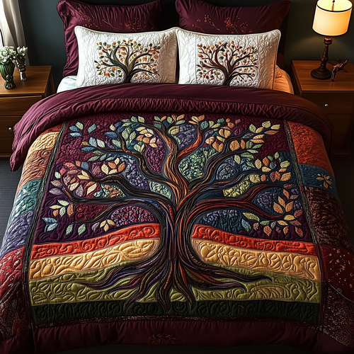 Tree Of Life 3-Piece Quilted Bedding Set GFTOAB1730
