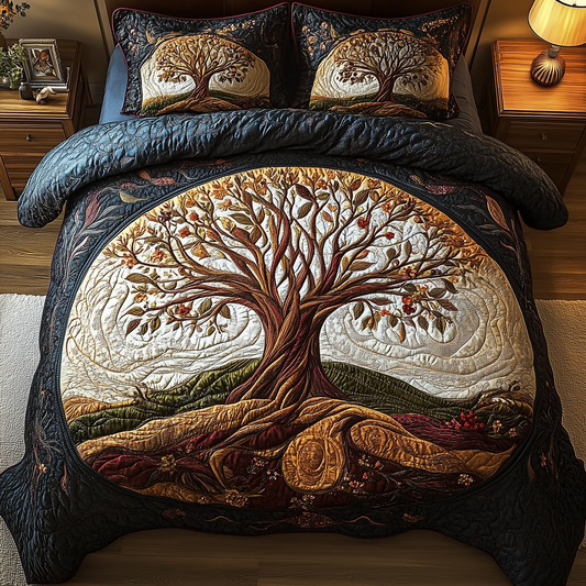 Tree Of Life 3-Piece Quilted Bedding Set GFTOAB1735