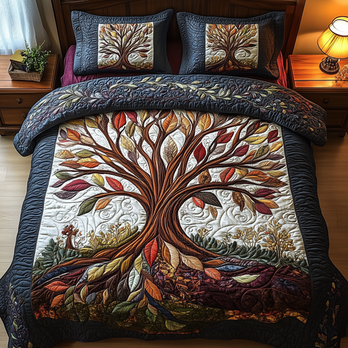 Tree Of Life 3-Piece Quilted Bedding Set GFTOAB1736