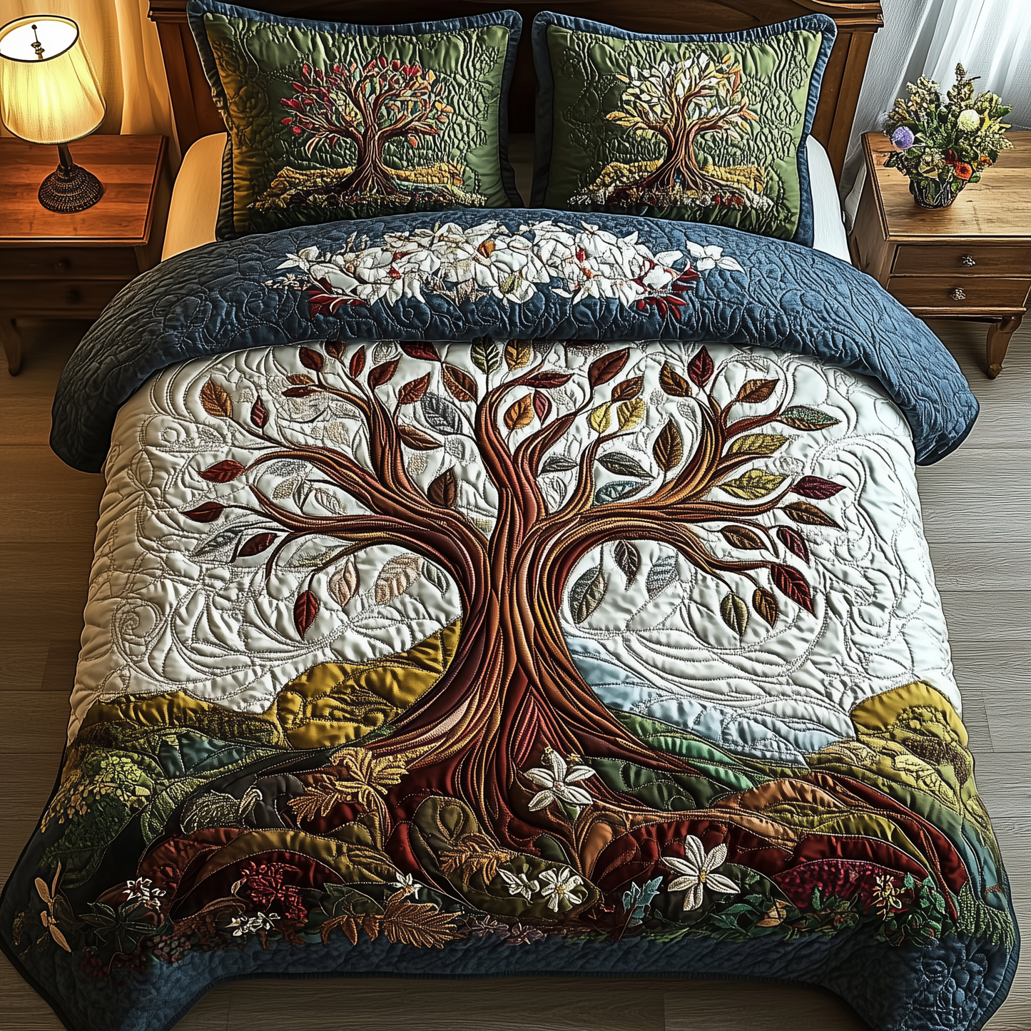 Tree Of Life 3-Piece Quilted Bedding Set GFTOAB1737