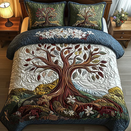 Tree Of Life 3-Piece Quilted Bedding Set GFTOAB1737