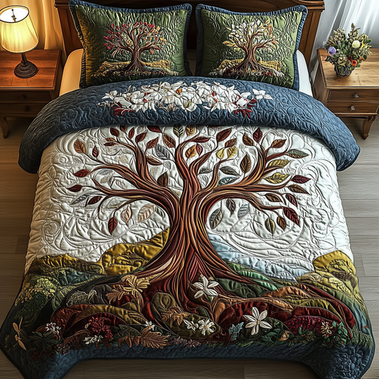 Tree Of Life 3-Piece Quilted Bedding Set GFTOAB1737