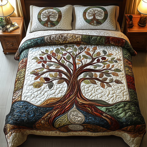Tree Of Life 3-Piece Quilted Bedding Set GFTOAB1739