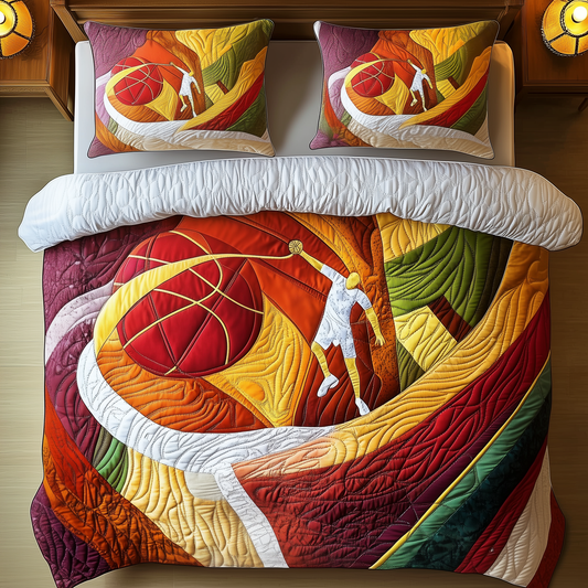 Basketball 3-Piece Quilted Bedding Set GFTOAB1770