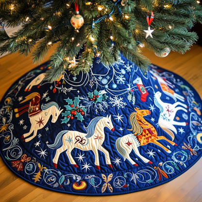 Christmas Horse Quilted Tree Skirt GFTOAB1809