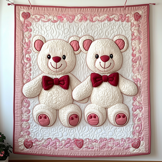 Love Bear Couple Quilted Blanket GFTOAB1963