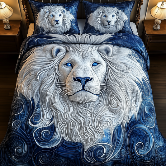 Majestic Lion 3-Piece Quilted Bedding Set GFTOAB2014