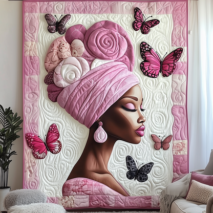 Butterflies Woman Quilted Blanket GFTOAB2044