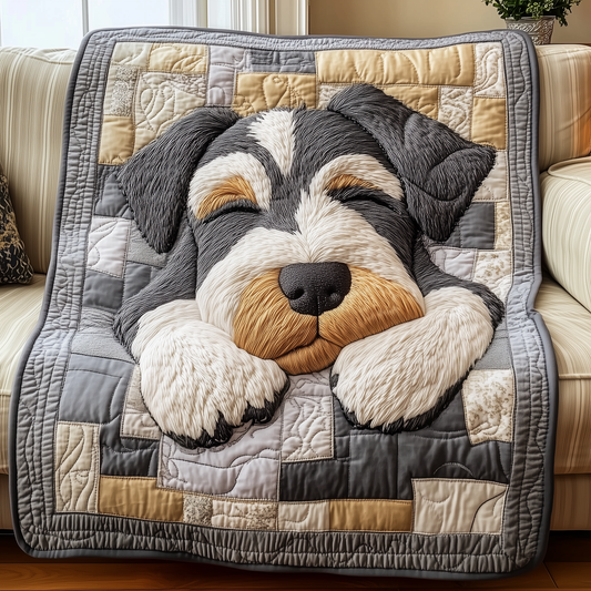 Restful Schnauzer Quilted Blanket GFTOAB2457