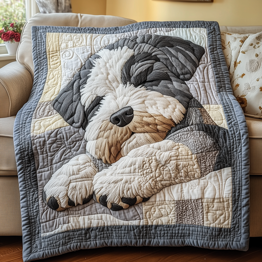 Restful Schnauzer Quilted Blanket GFTOAB2458