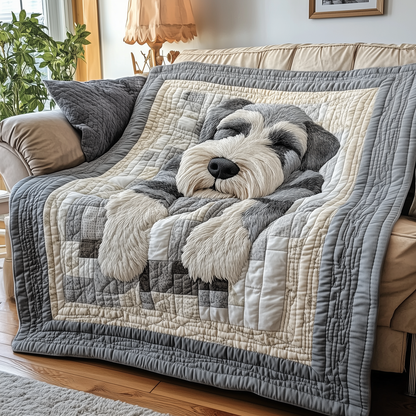 Restful Schnauzer Quilted Blanket GFTOAB2461