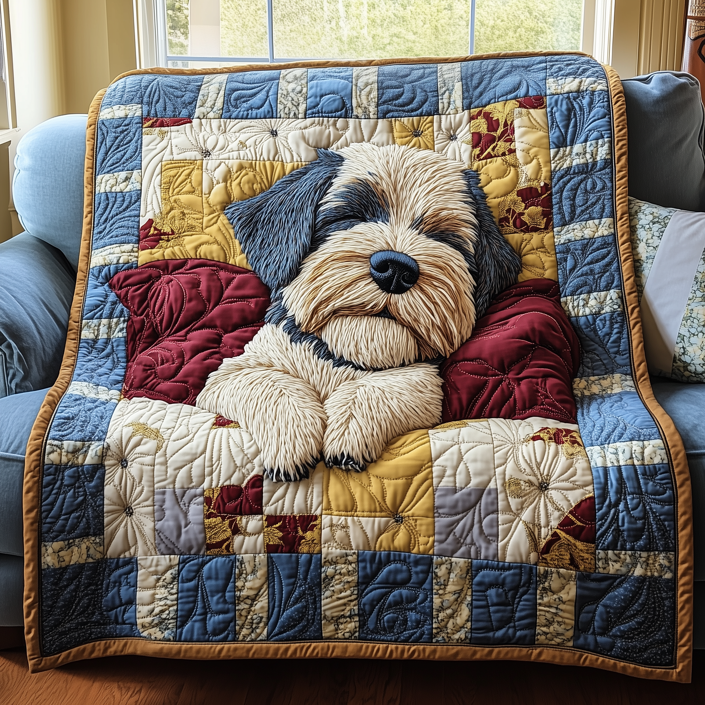 Pawfect Rest Schnauzer Quilted Blanket GFTOAB2462
