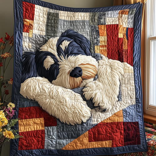 Pawfect Rest Schnauzer Quilted Blanket GFTOAB2465
