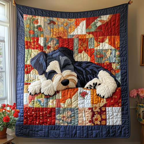 Pawfect Rest Schnauzer Quilted Blanket GFTOAB2466