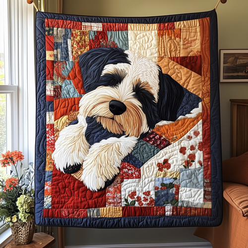 Pawfect Rest Schnauzer Quilted Blanket GFTOAB2467