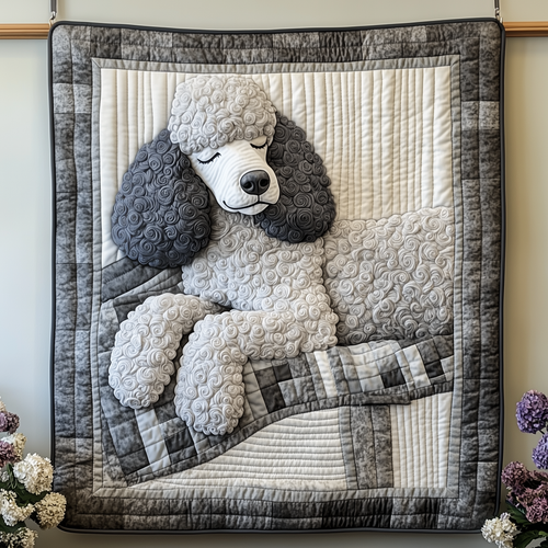 Lazy Poodle Quilted Blanket GFTOAB2478