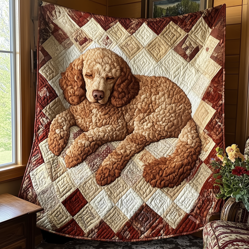 Snoozy Poodle Quilted Blanket GFTOAB2495
