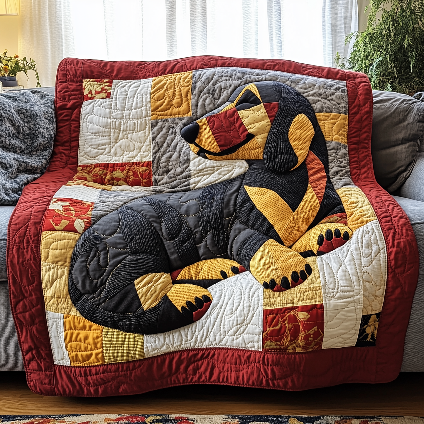 Pawfect Snooze Dachshund Quilted Blanket GFTOAB2513