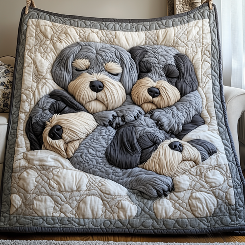 Sleepy Schnauzer Quilted Blanket GFTOAB2544