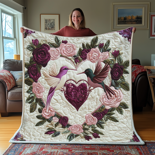 Hummingbird Love Quilted Blanket GFTOAB2553